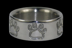 Titanium Ring with Bear Claws or Puppy Paws - Hawaii Titanium Rings
