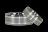 Sterling Silver Inlay Titanium Ring - Hawaii Titanium Rings
 - 2