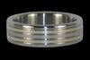Silver Inlay Titanium Ring Set - Hawaii Titanium Rings
 - 2