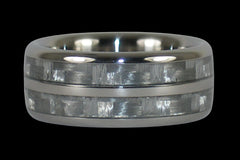 White Wedding Titanium Ring Band - Hawaii Titanium Rings
 - 1