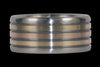 Gold Inlay Titanium Ring 34 - Hawaii Titanium Rings
 - 1