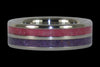 Purple Sugilite and Ruby Titanium Ring - Hawaii Titanium Rings
 - 1