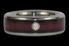 Diamond Black Wood and Purple Heart Wood Titanium Ring - Hawaii Titanium Rings
