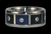 Crazy Eights Diamond Titanium Wedding Ring Set - Hawaii Titanium Rings
 - 3