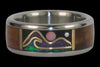 Mountain and Ocean Design Diamond Ring - Hawaii Titanium Rings
 - 2