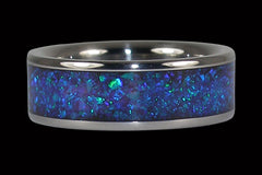Black Lab Opal Titanium Ring - Hawaii Titanium Rings
 - 1