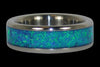 Blue Azure Opal Titanium Rings - Hawaii Titanium Rings
 - 2