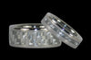 White Carbon Fiber Narrow Inlay Titanium Ring Band - Hawaii Titanium Rings
 - 3