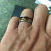 Mango and Dark Koa Wood Titanium Ring - Hawaii Titanium Rings
 - 2