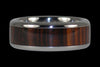 Cocobolo Titanium Wood Inlay Ring - Hawaii Titanium Rings
 - 1