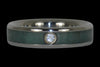 Emerald and Diamond Titanium Ring - Hawaii Titanium Rings
