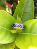Australian Blue Opal & Black Stone Wave Hawaii Titanium Ring®