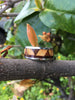 Tribal Titanium Ring Band with Exotic Wood Inlay