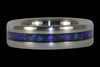 Sky Blue Opal Titanium Ring Band - Hawaii Titanium Rings
 - 2