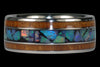 Rainbow Opal Titanium Ring Band - Hawaii Titanium Rings
 - 2