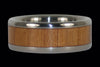 Maple Wood Inlay Titanium Ring Band - Hawaii Titanium Rings
 - 1