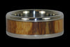 Marble Wood Inlay Titanium Ring Band - Hawaii Titanium Rings
 - 1