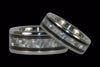 Titanium Ring with White Carbon Fiber and Black Wood - Hawaii Titanium Rings
 - 2