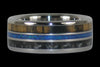 Triple Inlay Titanium Ring Band with Wood and Opal - Hawaii Titanium Rings
 - 1
