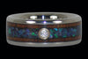 Opal Diamond Titanium Wedding Ring - Hawaii Titanium Rings
 - 1