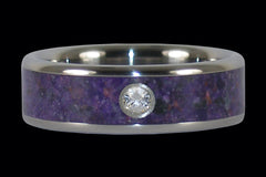 Diamond Purple Sugilite Hawaii Titanium Ring® Band