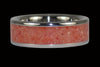 Red Coral Titanium Ring Band - Hawaii Titanium Rings
 - 1