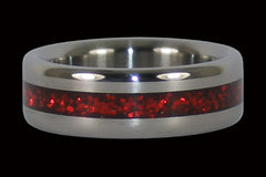 Red Metallic Titanium Ring - Hawaii Titanium Rings
