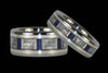 Lapis Titanium Ring with White Carbon Fiber - Hawaii Titanium Rings
 - 2