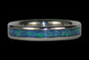 Blue Opal Titanium Stacker Ring - Hawaii Titanium Rings
 - 2