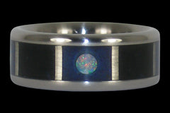 Titanium Ring with Opal Cabochons - Hawaii Titanium Rings
 - 1