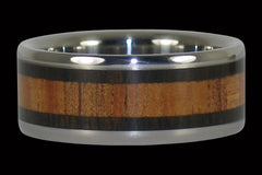 Koa and Blackwood Titanium Ring - Hawaii Titanium Rings
 - 1