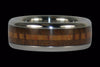 Walnut and Mac Nut Wood Titanium Ring - Hawaii Titanium Rings
 - 2