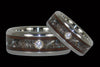 Black Pearl and Koa Diamond Titanium Ring - Hawaii Titanium Rings
 - 2