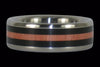 Black Wood and Pink Ivory Titanium Ring - Hawaii Titanium Rings
 - 1