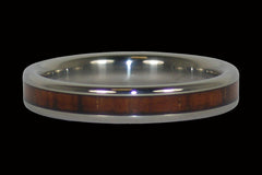 Dark Koa Narrow Titanium Ring - Hawaii Titanium Rings
 - 1