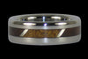 Gold Tigers Eye and Mun Ebony Titanium Ring - Hawaii Titanium Rings
