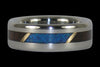 Brazilian Rosewood and Blue Opal Titanium Ring - Hawaii Titanium Rings
 - 1