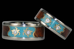 #2 Custom Matching Hawaii Titanium Rings®, Couples Ring Sets, Pairs