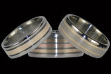 Gold and Silver Inlay Hawaii Titanium Rings®
