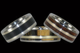 Classic Gold & Silver Titanium Wood Rings From Hawaii Titanium Rings®