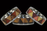Tribal Design Wood and Stone Rings From Hawaii Titanium Rings®