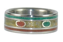Rasta Titanium Ring