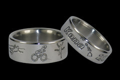 Kona Triathlete Titanium Ring Swim Bike Run - Hawaii Titanium Rings
 - 1