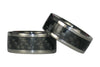 Gray and Black Carbon Fiber Titanium Ring Band Set - Hawaii Titanium Rings
 - 4
