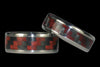Red Carbon Fiber Titanium Ring Bands - Hawaii Titanium Rings
 - 1