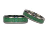 Green Malachite Titanium Rings - Hawaii Titanium Rings
 - 2