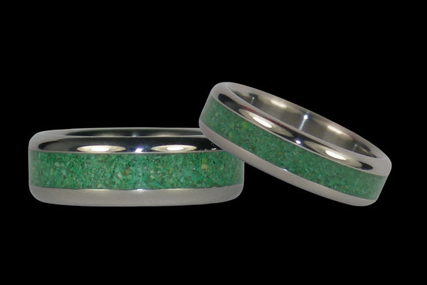 Green Turquoise Hawaii Titanium Rings®