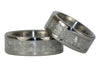 White Ulexite Titanium Ring Band Set - Hawaii Titanium Rings
 - 4
