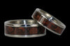 Red Tigers Eye Titanium Ring Set - Hawaii Titanium Rings
 - 3