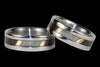 Black Wood and Opal Titanium Ring Set - Hawaii Titanium Rings
 - 2